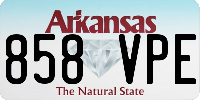 AR license plate 858VPE