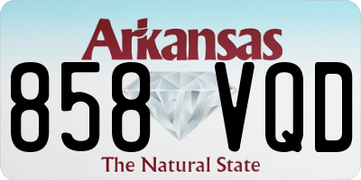 AR license plate 858VQD