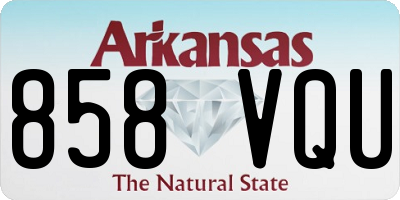 AR license plate 858VQU