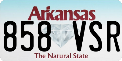 AR license plate 858VSR
