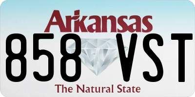 AR license plate 858VST