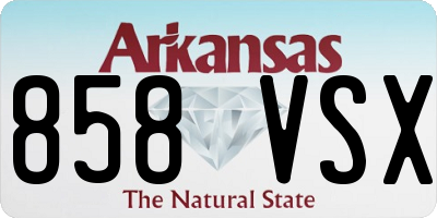 AR license plate 858VSX