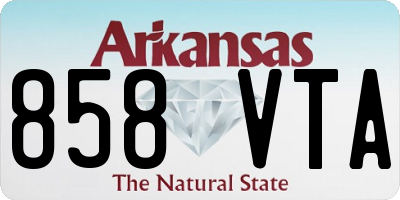 AR license plate 858VTA