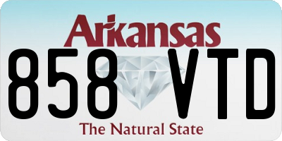 AR license plate 858VTD