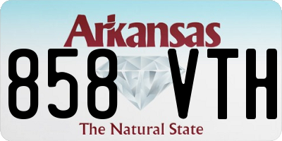 AR license plate 858VTH