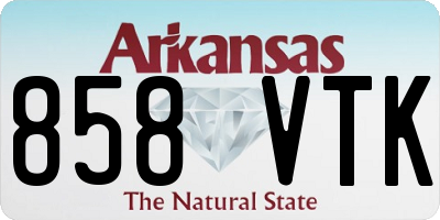 AR license plate 858VTK