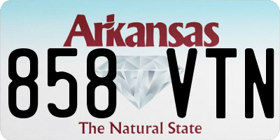 AR license plate 858VTN
