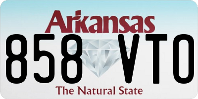 AR license plate 858VTO