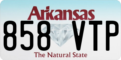 AR license plate 858VTP