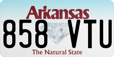 AR license plate 858VTU
