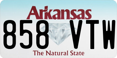 AR license plate 858VTW