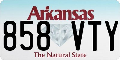 AR license plate 858VTY