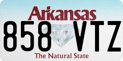 AR license plate 858VTZ