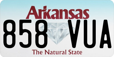 AR license plate 858VUA