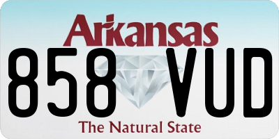 AR license plate 858VUD