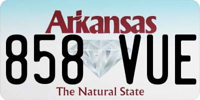 AR license plate 858VUE