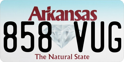 AR license plate 858VUG