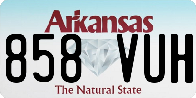 AR license plate 858VUH
