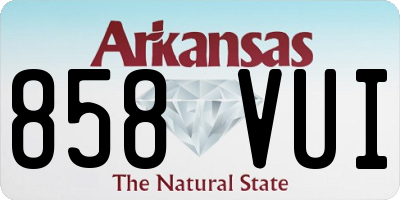 AR license plate 858VUI