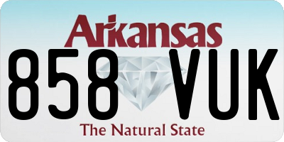 AR license plate 858VUK