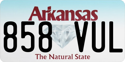 AR license plate 858VUL