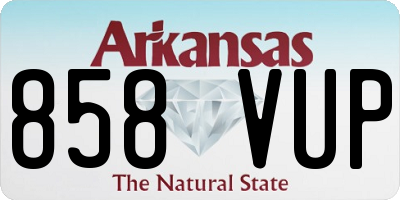 AR license plate 858VUP
