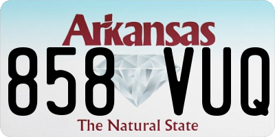 AR license plate 858VUQ