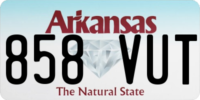 AR license plate 858VUT