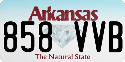 AR license plate 858VVB