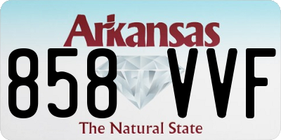 AR license plate 858VVF
