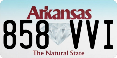 AR license plate 858VVI