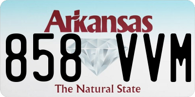 AR license plate 858VVM