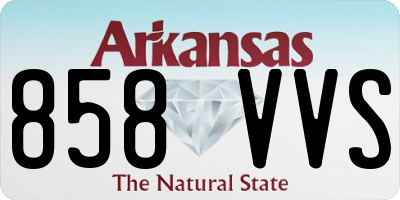 AR license plate 858VVS