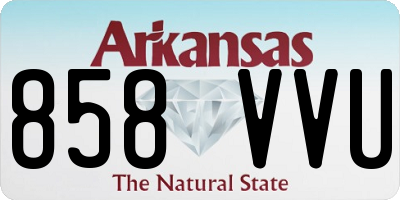 AR license plate 858VVU