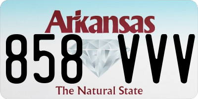 AR license plate 858VVV