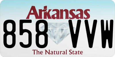 AR license plate 858VVW