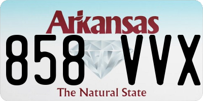 AR license plate 858VVX