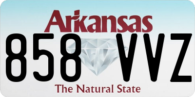 AR license plate 858VVZ