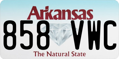 AR license plate 858VWC