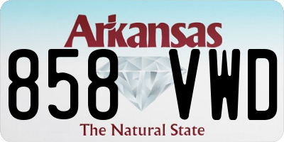 AR license plate 858VWD