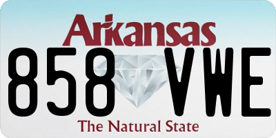AR license plate 858VWE