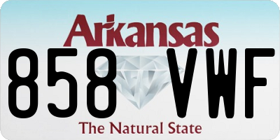 AR license plate 858VWF