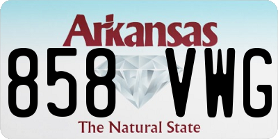 AR license plate 858VWG