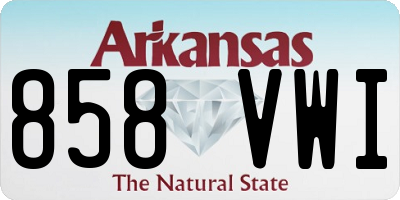 AR license plate 858VWI