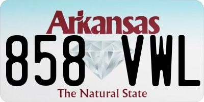 AR license plate 858VWL
