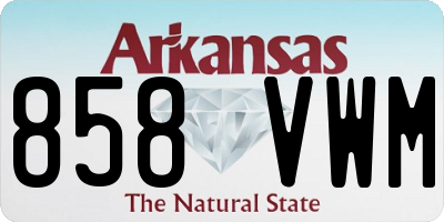 AR license plate 858VWM