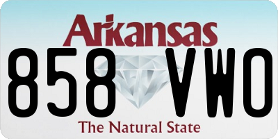 AR license plate 858VWO