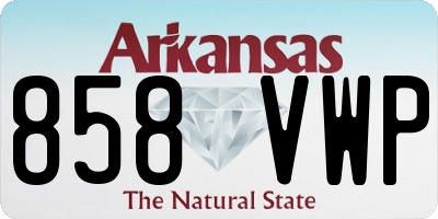 AR license plate 858VWP