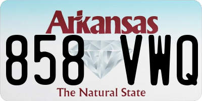 AR license plate 858VWQ