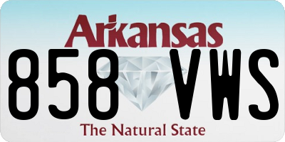 AR license plate 858VWS